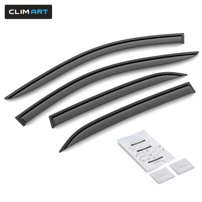 CLIM ART Tape-On Window Deflectors Extra Durable for Chevy Equinox 18-23