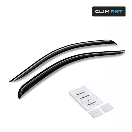 CLIM ART Extra Durable Taped Window Deflectors for Chevy Silverado 07-13 Standard Cab Window Deflectors