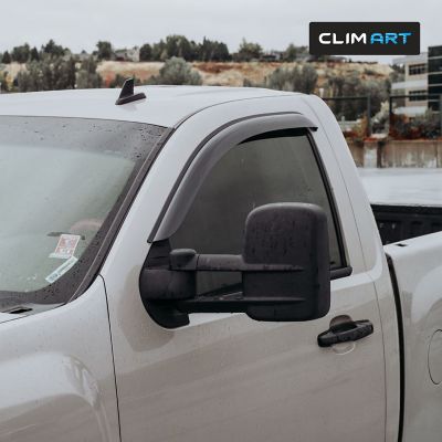 Image showing  Tape-On Window Deflectors Extra Durable for Chevy Silverado 07-13 Regular Cab