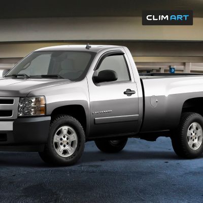 Image showing  Tape-On Window Deflectors Extra Durable for Chevy Silverado 07-13 Regular Cab