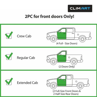 Image showing  Tape-On Window Deflectors Extra Durable for Chevy Silverado 07-13 Regular Cab