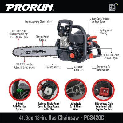 Image showing  18 in. 42cc Gas Commercial Chainsaw