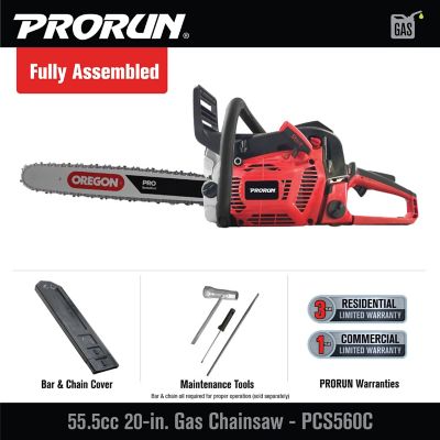 Image showing  20 in. 55.5cc Gas Commercial Chainsaw