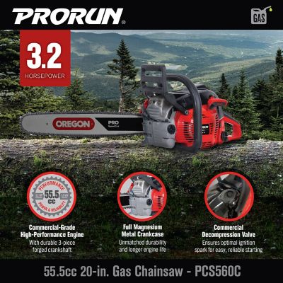 Image showing  20 in. 55.5cc Gas Commercial Chainsaw