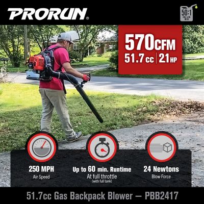 Image showing  250 MPH/570 CFM 51.7cc Gas Backpack Leaf Blower