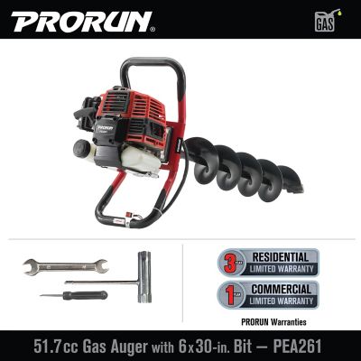 Image showing  51.7cc One Person 2-Cycle Gas-Powered Earth Auger with 6 x 30 in. Bit