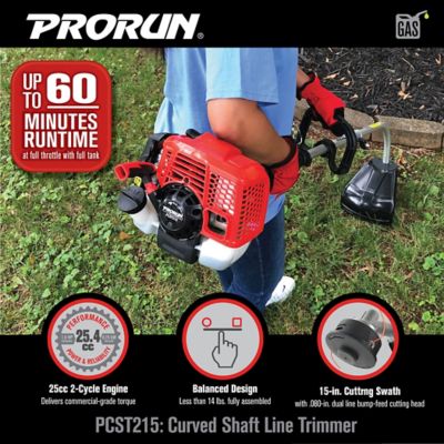 Image showing  15 in. 25.4cc Curved Shaft Gas String Trimmer, 2-Cycle
