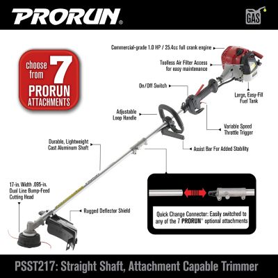 Image showing  17 in. 25.4cc Straight Shaft Gas String Trimmer, 2-Cycle