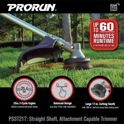 Image showing  17 in. 25.4cc Straight Shaft Gas String Trimmer, 2-Cycle