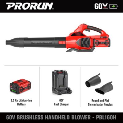 Image showing  190 MPH/680 CFM 60V Cordless Handheld Leaf Blower, Battery and Charger Included