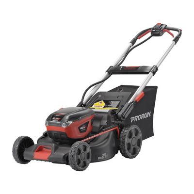 PRORUN 60V 21 in. Steel Deck Brushless Cordless Self-Propelled Lawn Mower with 5.0 Ah Battery and Charger Well engineered mower