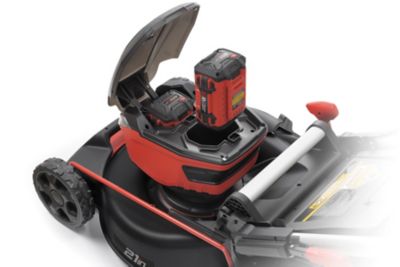 Image showing 9 th PRORUN 21 in. 60V Steel Deck Brushless Cordless Self-Propelled Lawn Mower with 5.0 Ah Battery and Charger