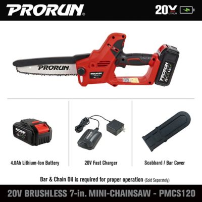 Image showing  7 in. 20V Cordless Mini Chainsaw, Battery and Charger Included