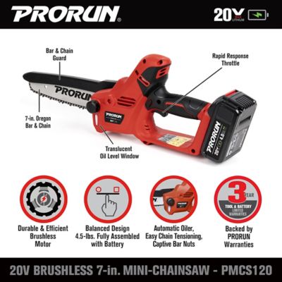 Image showing  7 in. 20V Cordless Mini Chainsaw, Battery and Charger Included