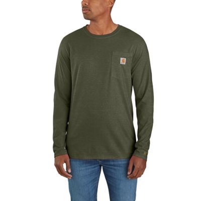Image showing 1 th Carhartt Men's Force Relaxed Fit Midweight Long-Sleeve Pocket T-Shirt