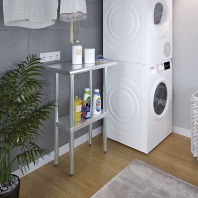 Image showing  14 in. x 24 in. Stainless Steel Table With Shelf