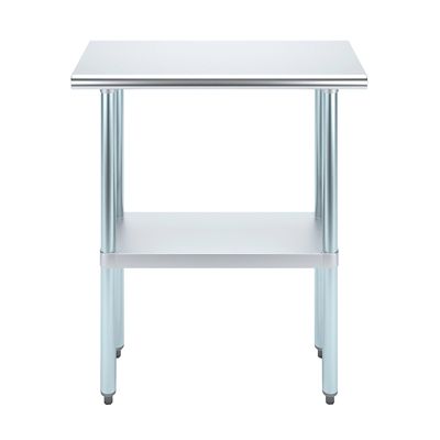 Image showing  14 in. x 30 in. Stainless Steel Table With Shelf