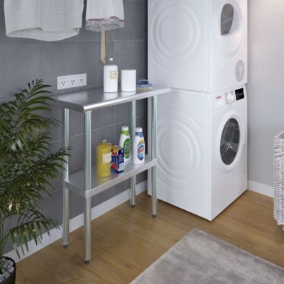 Image showing  14 in. x 30 in. Stainless Steel Table With Shelf
