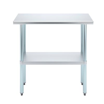 Image showing  14 in. x 36 in. Stainless Steel Table With Shelf