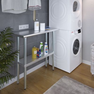 Image showing  14 in. x 36 in. Stainless Steel Table With Shelf