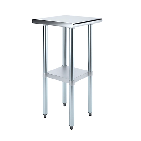 AmGood 18 in. x 18 in. Stainless Steel Table With Shelf