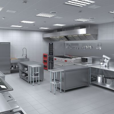 Image showing 6 th AmGood 18 in. x 18 in. Stainless Steel Table With Shelf