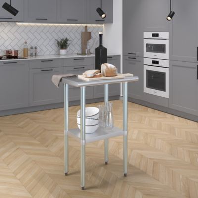 Image showing  18 in. x 24 in. Stainless Steel Table With Shelf