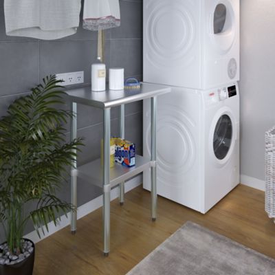 Image showing  18 in. x 24 in. Stainless Steel Table With Shelf