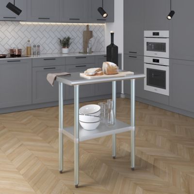 Image showing  18 in. x 30 in. Stainless Steel Table With Shelf