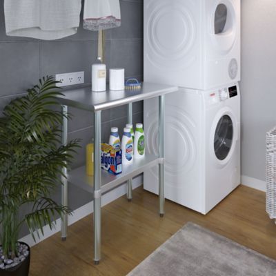 Image showing  18 in. x 30 in. Stainless Steel Table With Shelf