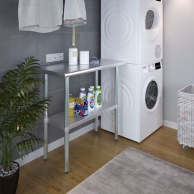 Image showing  18 in. x 36 in. Stainless Steel Table With Shelf