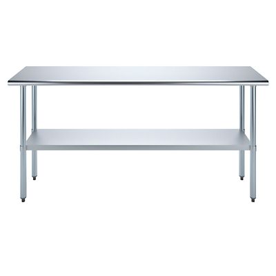 Image showing  18 in. x 72 in. Stainless Steel Table With Shelf