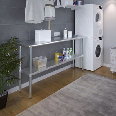 Image showing  18 in. x 72 in. Stainless Steel Table With Shelf