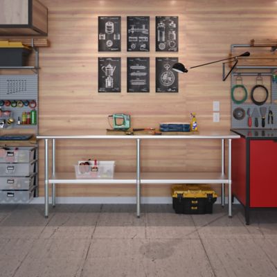 Image showing  18 in. x 84 in. Stainless Steel Table With Shelf