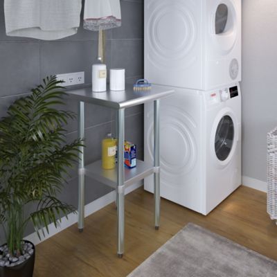 Image showing  20 in. x 20 in. Stainless Steel Table With Shelf