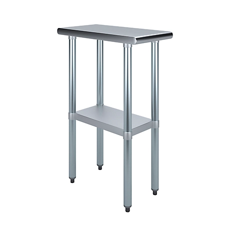 AmGood 24 in. x 12 in. Stainless Steel Table With Shelf