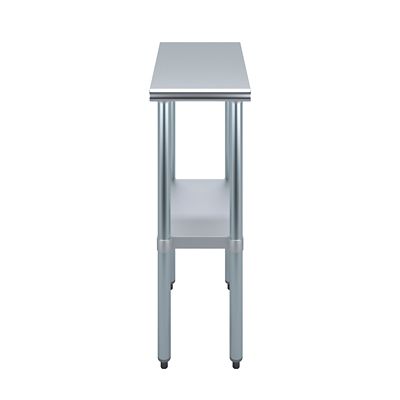 Image showing  24 in. x 12 in. Stainless Steel Table With Shelf