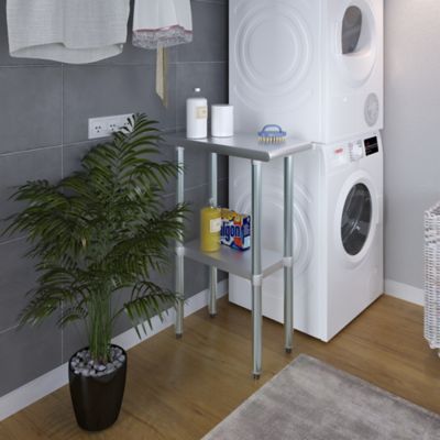 Image showing  24 in. x 12 in. Stainless Steel Table With Shelf