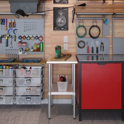 Image showing 5 th AmGood 24 in. x 18 in. Stainless Steel Table With Shelf