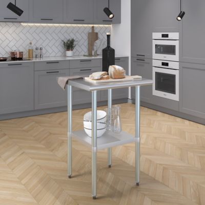 Image showing  24 in. x 24 in. Stainless Steel Table With Shelf