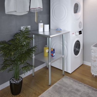 Image showing  24 in. x 24 in. Stainless Steel Table With Shelf