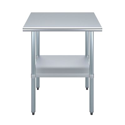 Image showing  24 in. x 30 in. Stainless Steel Table With Shelf