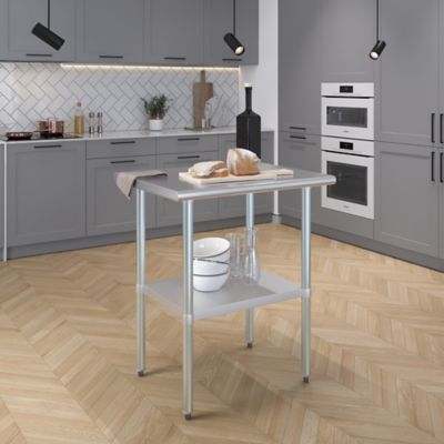 Image showing  24 in. x 30 in. Stainless Steel Table With Shelf