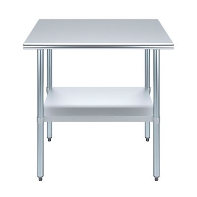 Image showing  24 in. x 36 in. Stainless Steel Table With Shelf