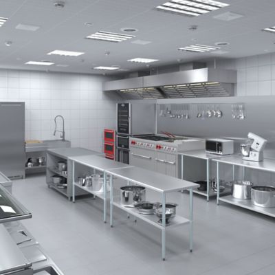 Image showing 5 th AmGood 24 in. x 60 in. Stainless Steel Table With Shelf