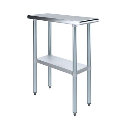 AmGood 30 in. x 12 in. Stainless Steel Table With Shelf