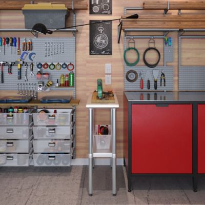 Image showing 7 th AmGood 30 in. x 12 in. Stainless Steel Table With Shelf