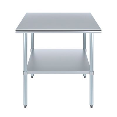 Image showing  30 in. x 36 in. Stainless Steel Table With Shelf