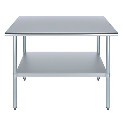 Image showing  30 in. x 48 in. Stainless Steel Table With Shelf