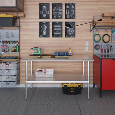 Image showing  30 in. x 60 in. Stainless Steel Table With Shelf